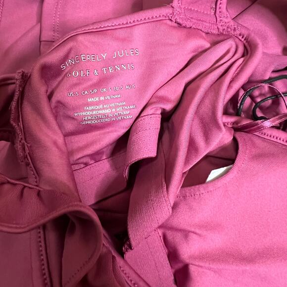 Sincerely Jules Tennis Dress SMALL Golf Mauve Athletic Lined Sports UPF 50 Sport - Picture 8 of 9